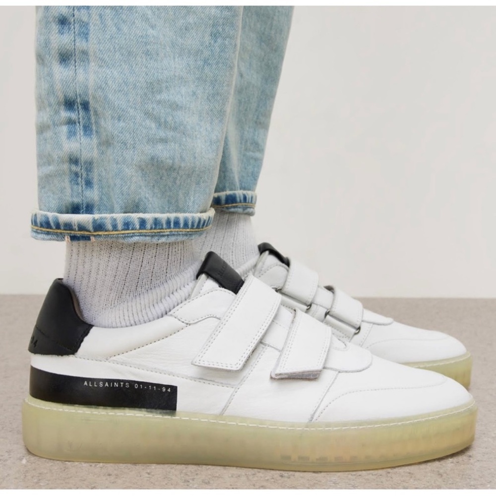 All saints Jonah White and Black Sneakers